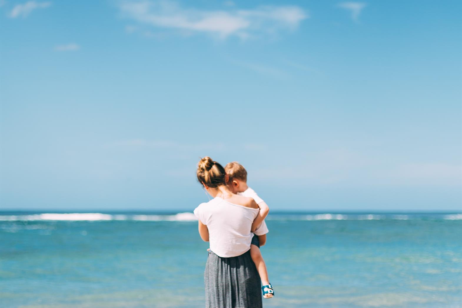 Mother holding baby