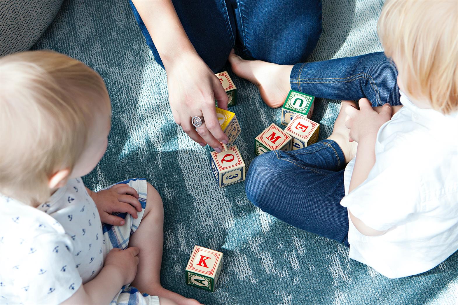 Child learning blocks